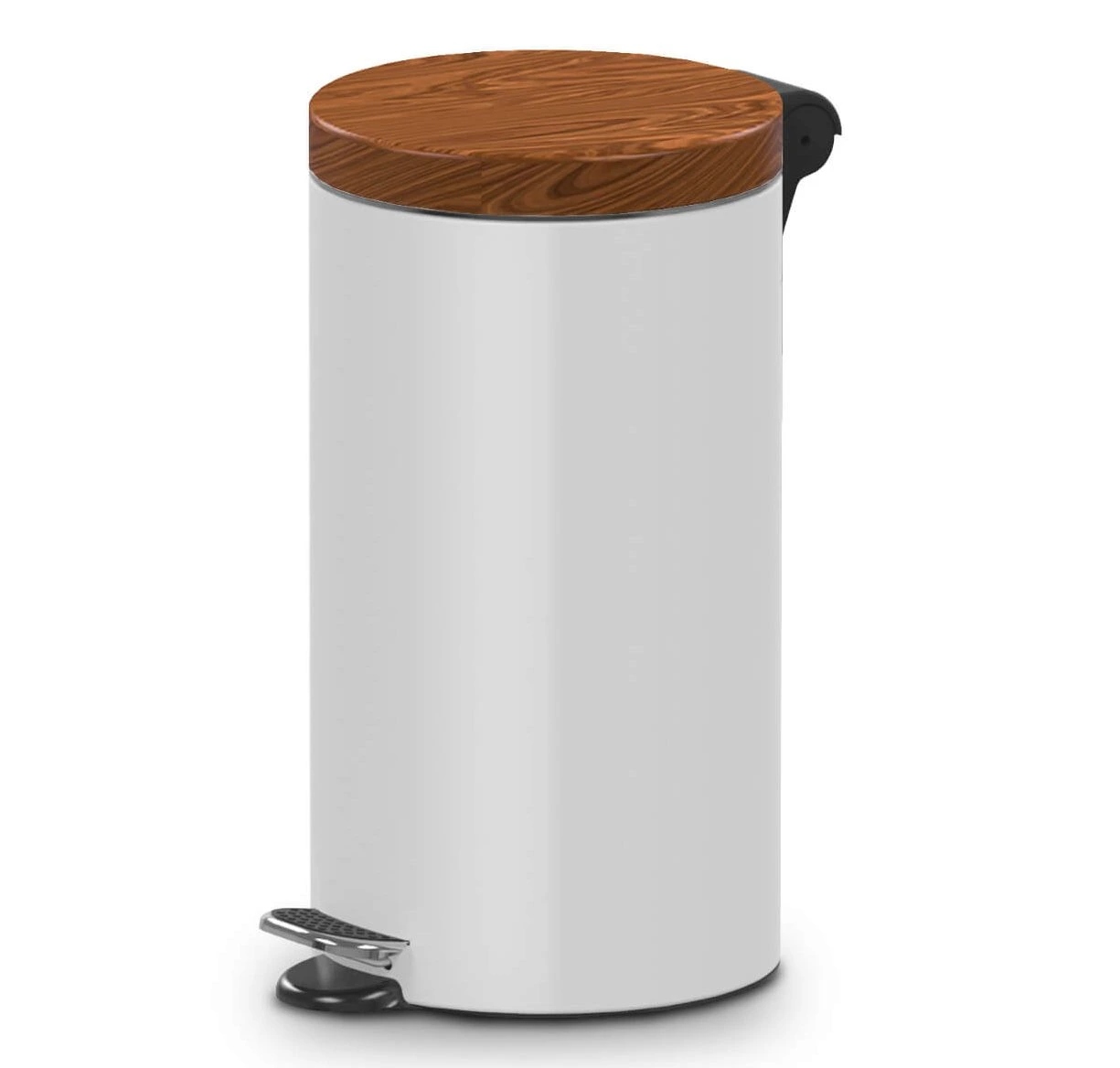 Levně Pedálový odpadkový koš Sherwood Freedom Fresh 30 l, lakovaná ocel, bílá