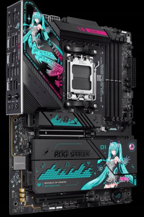 ASUS ROG Strix X870E-H Gaming WiFi7 Hatsune Miku Edition ATX Motherboard — miniatura 2