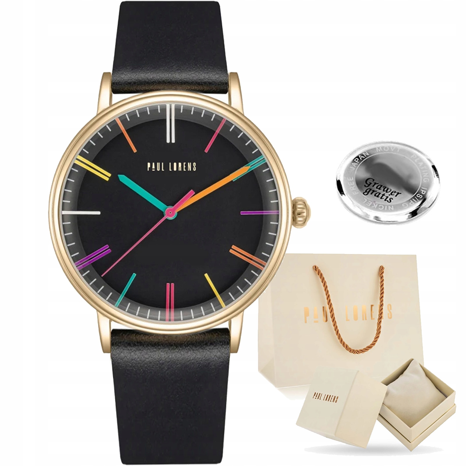 Vkusné dámské hodinky Paul Lorens Kalama, efektní ciferník Gravírování