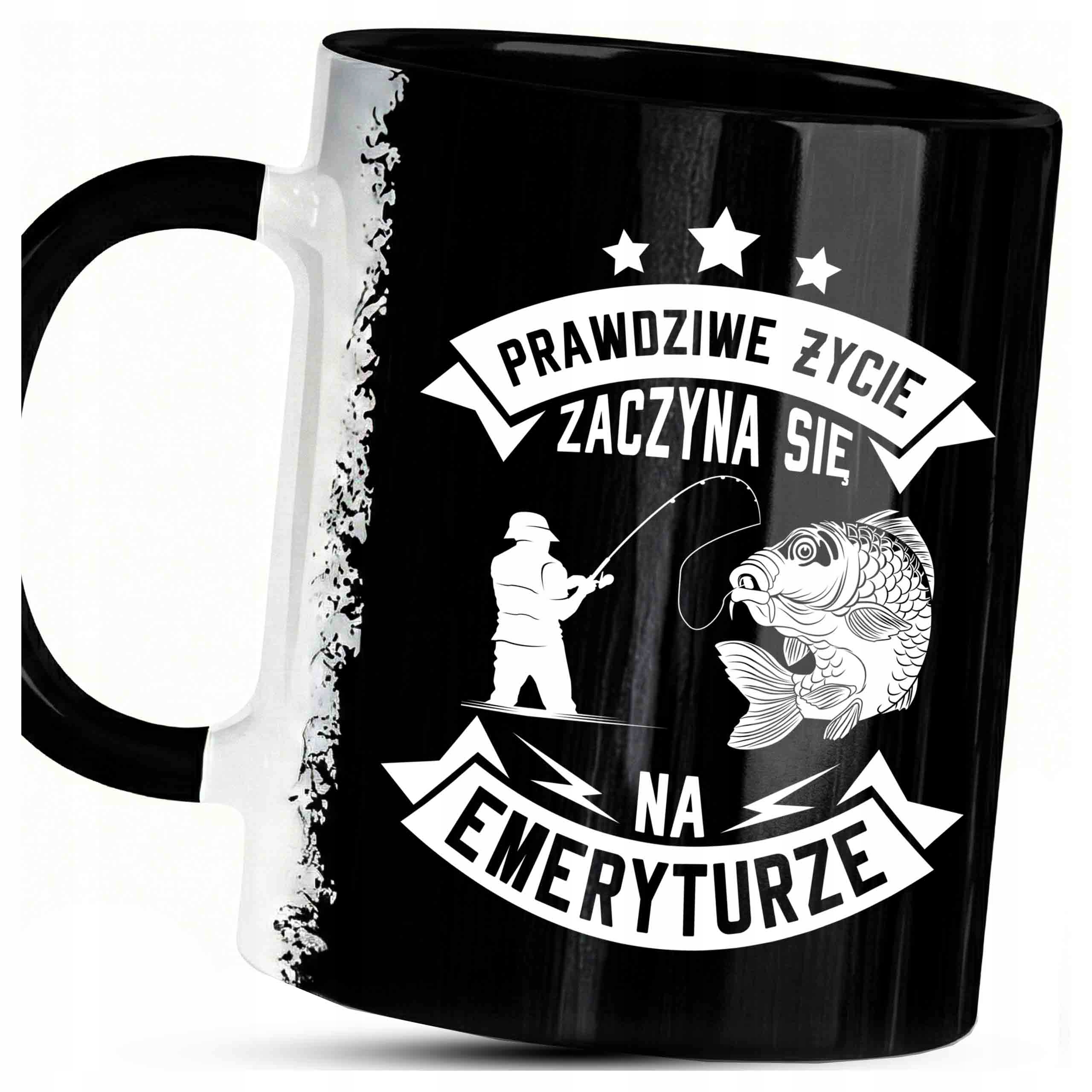 Kubek Emeryt wędkarz prawdziwe życie