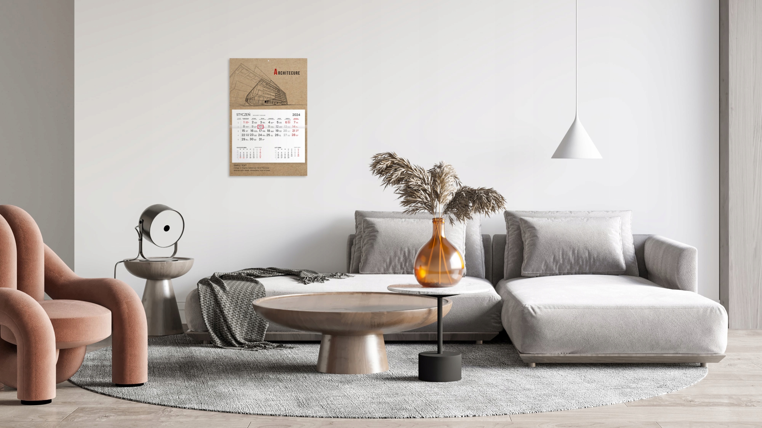 Kalendarz jednodzielny firmowy z logo EKO x125 Marka FOTOIDRUK