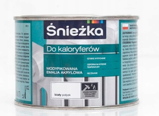 

Farba do kaloryferów 0,4 L Śnieżka akrylowa biała