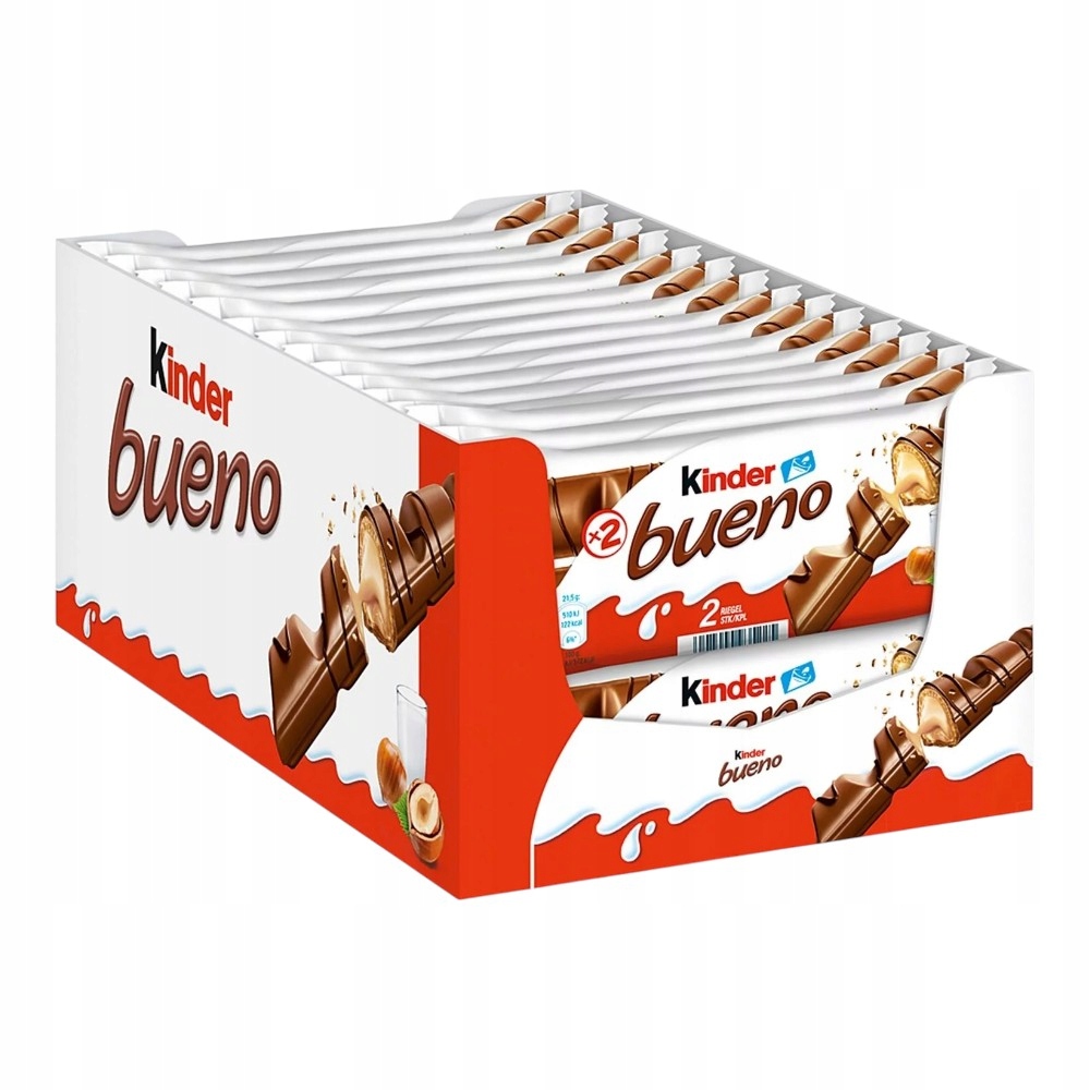 Baton Kinder Bueno Mleczno-orzechowy Wafelki W Czekoladzie 30x43G Ferrero
