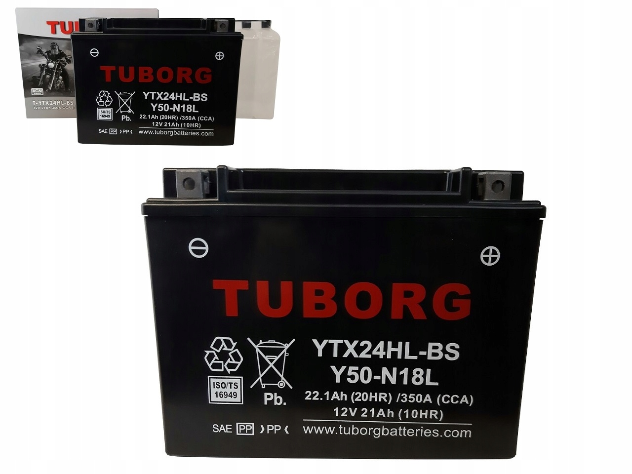 Акумулятор для мотоцикла Tuborg AGM YTX24HL-BS