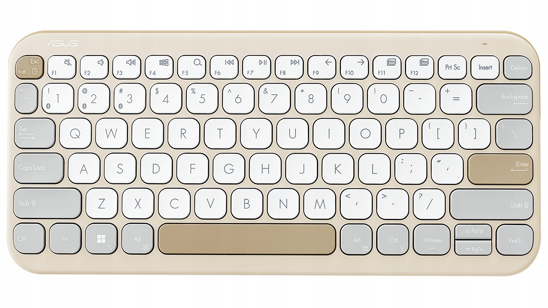 Klawiatura Asus Marshmallow KW100 90XB0880-BKB040 beżowa
