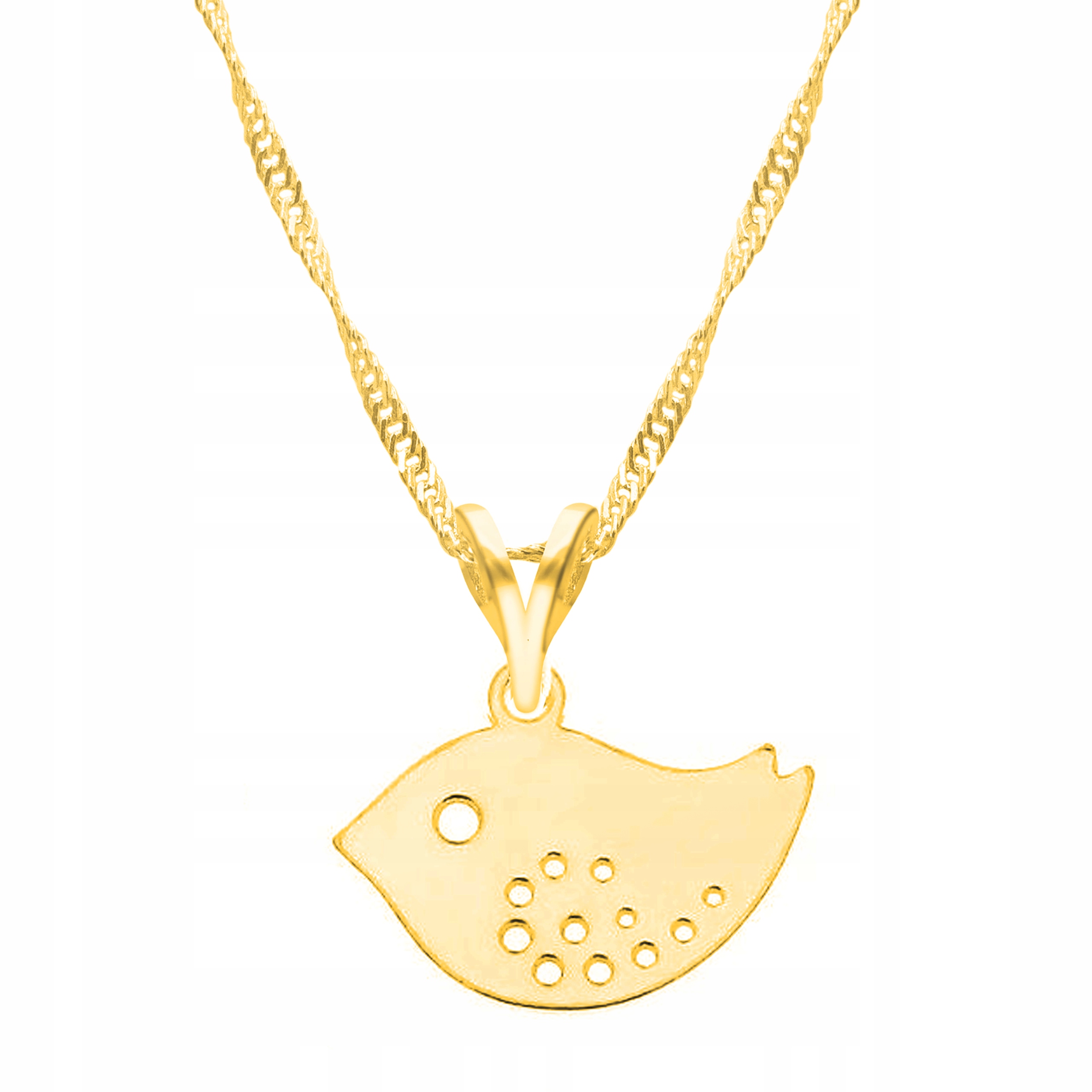 Řetízek zlatý náhrdelník 925 Ptáček Zvíře