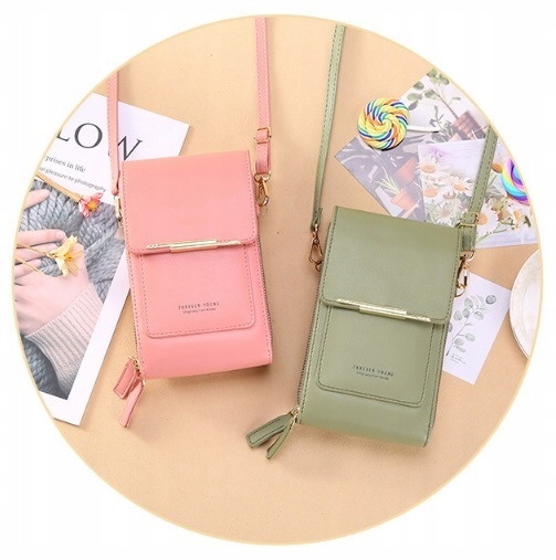 TOREBKA MINI KOPERTÓWKA PORTFEL NA TELEFON ZIELONA Płeć kobieta
