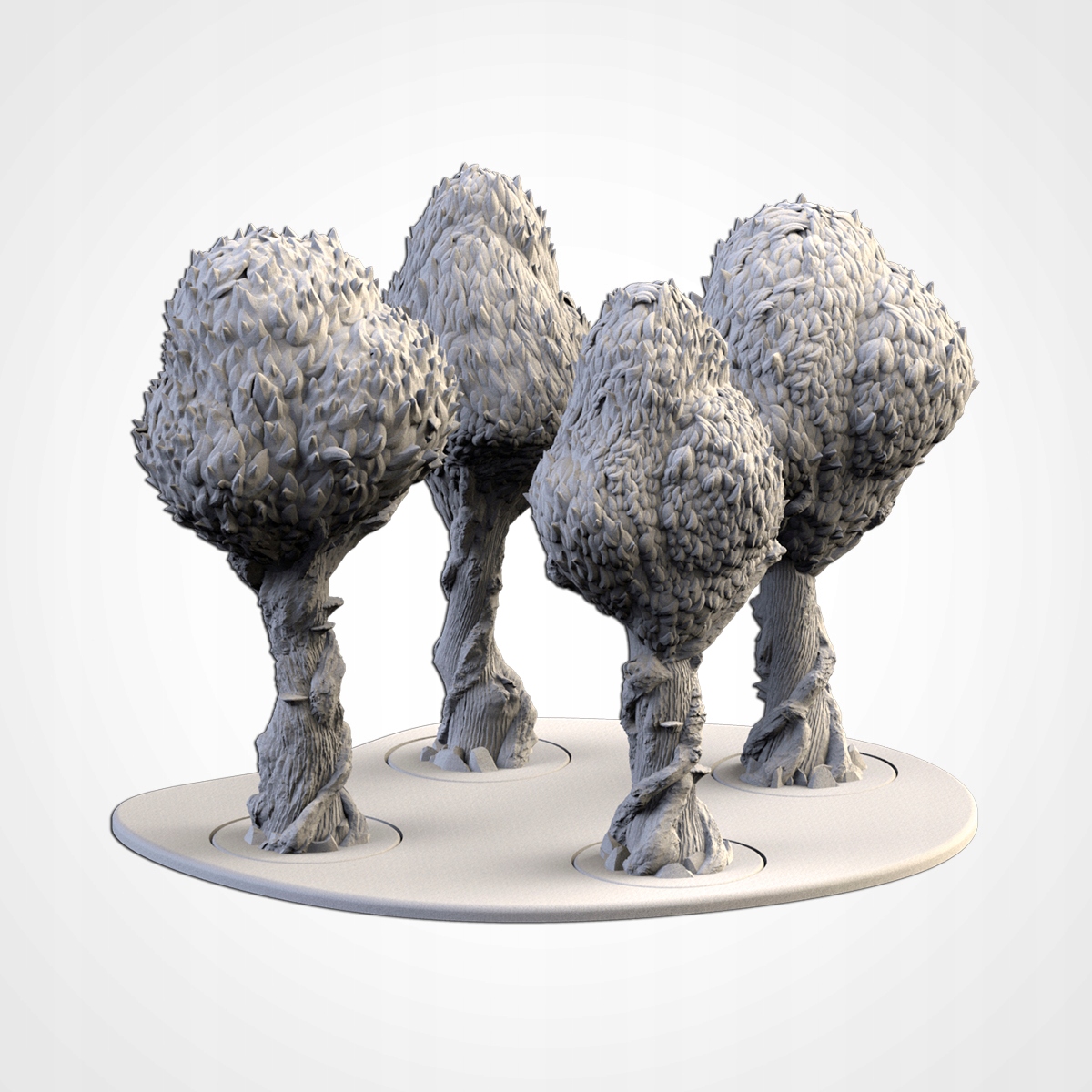 Les 4 listnaté stromy včetně podstavce Fantasy Old World 9th Txarli