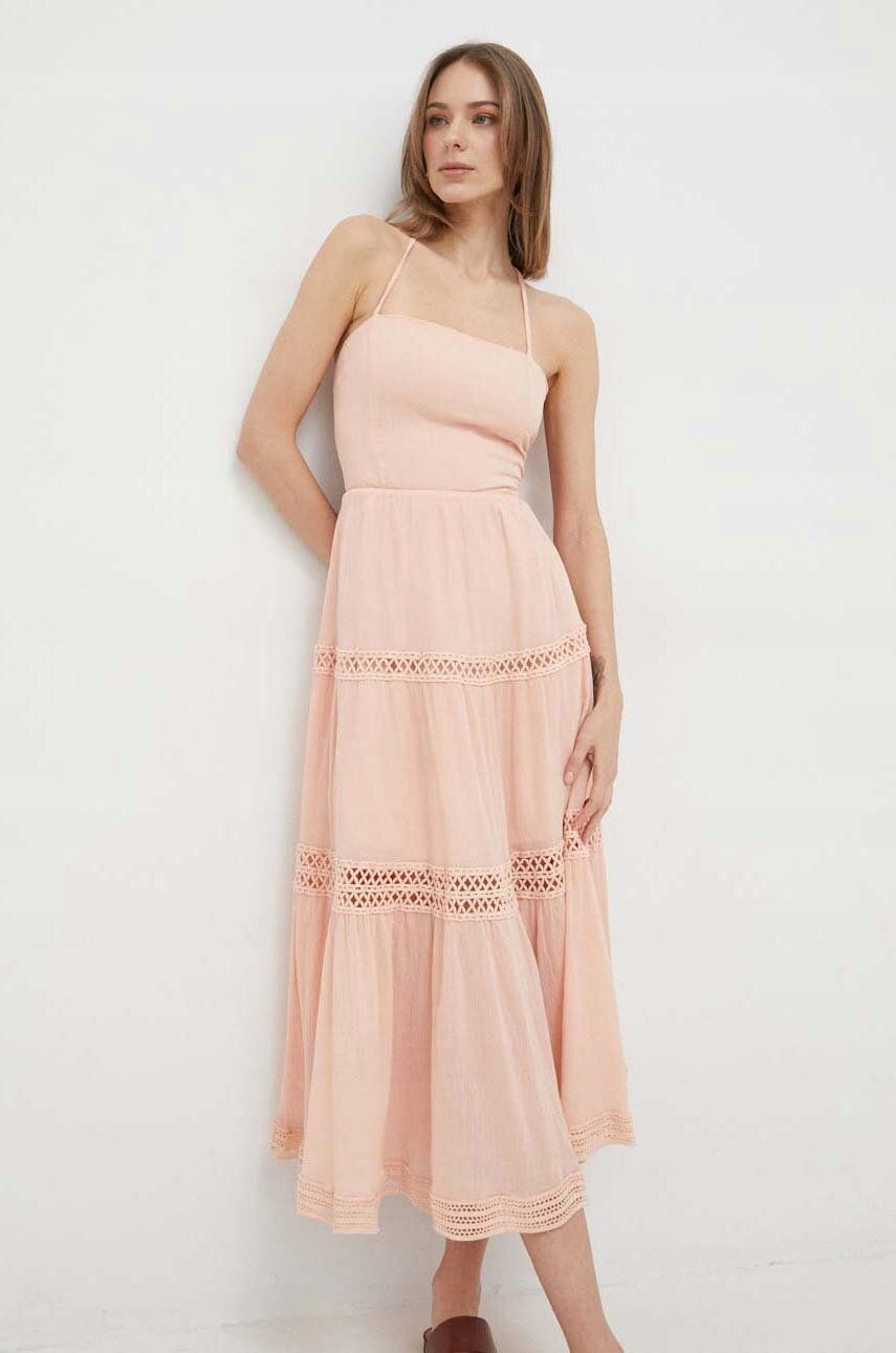 Guess Ležérní Šaty MIDI Open Back (L)