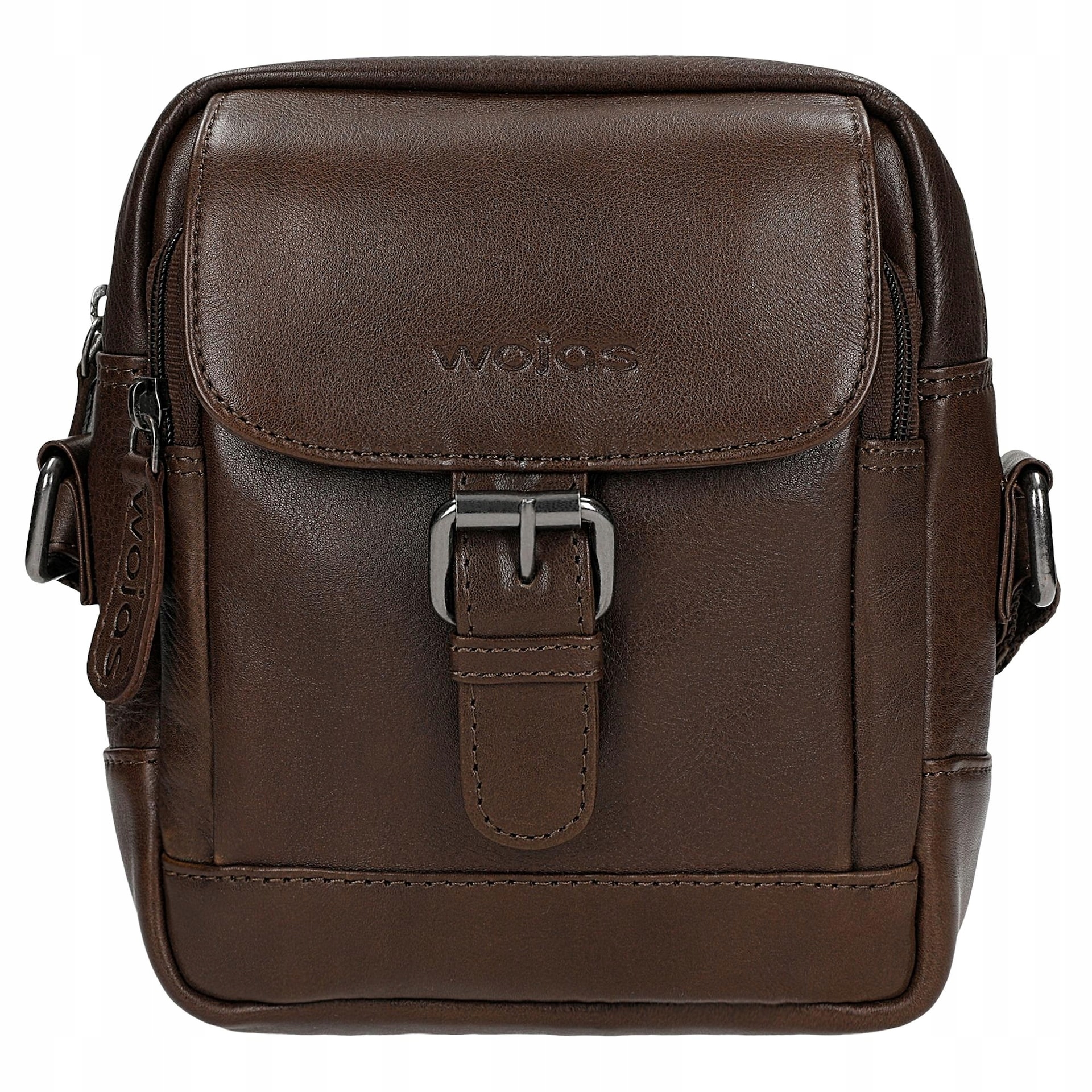 Malá hnědá pánská taška z pravé kůže