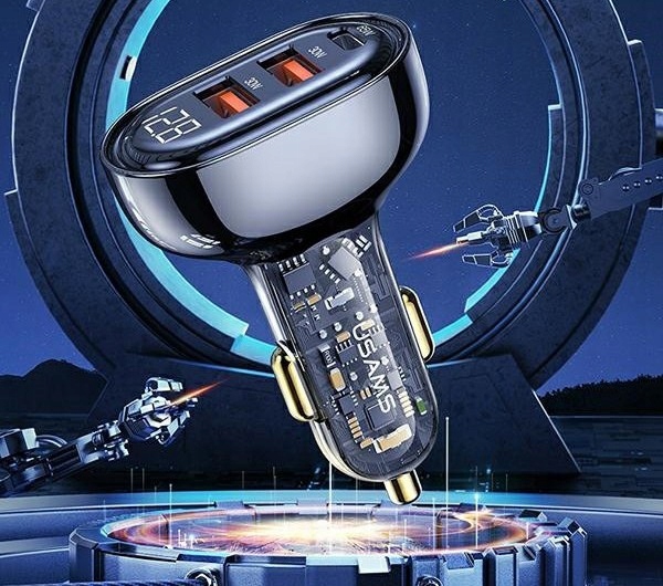 ŁADOWARKA SAMOCHODOWA USAMS 2XUSB+USB-C 80W FAST CHARGE CZARNY US-CC159 Kod producenta 268426306