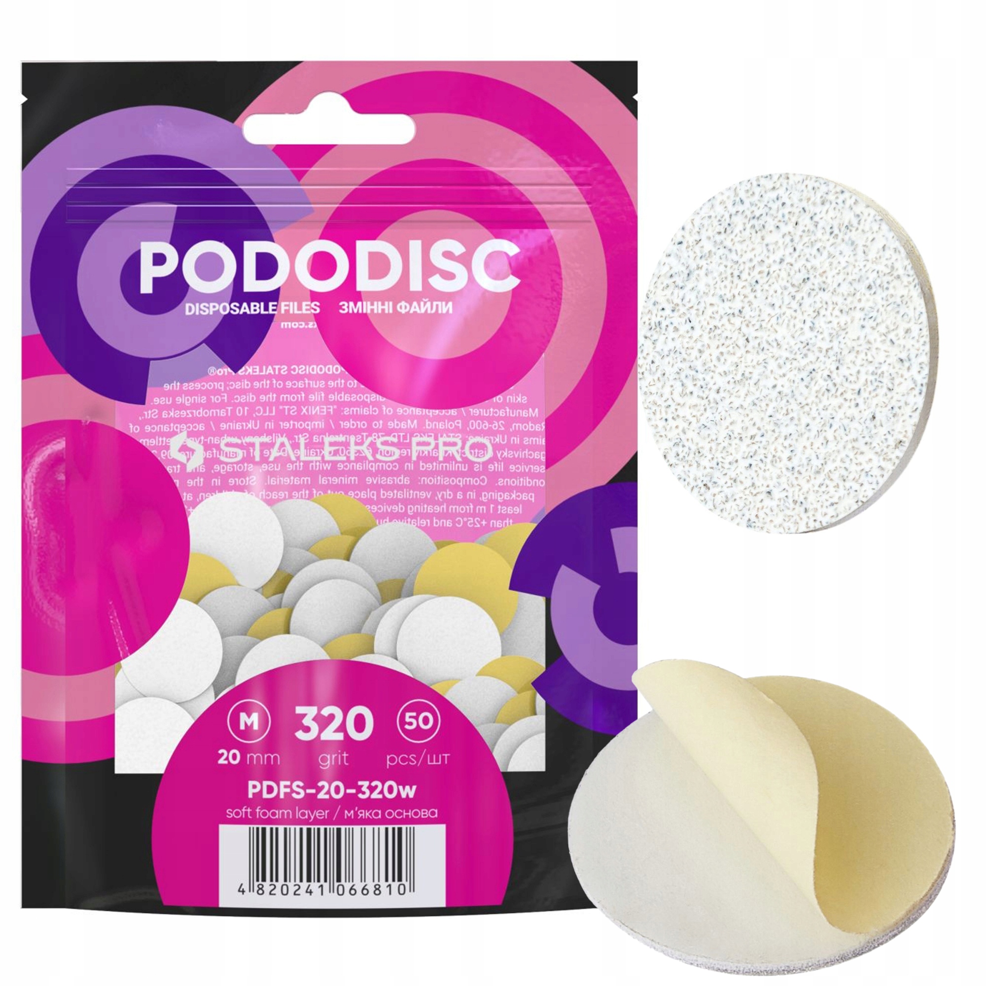 

Staleks 50x Nakładki wymienne Pododisc Soft M 320