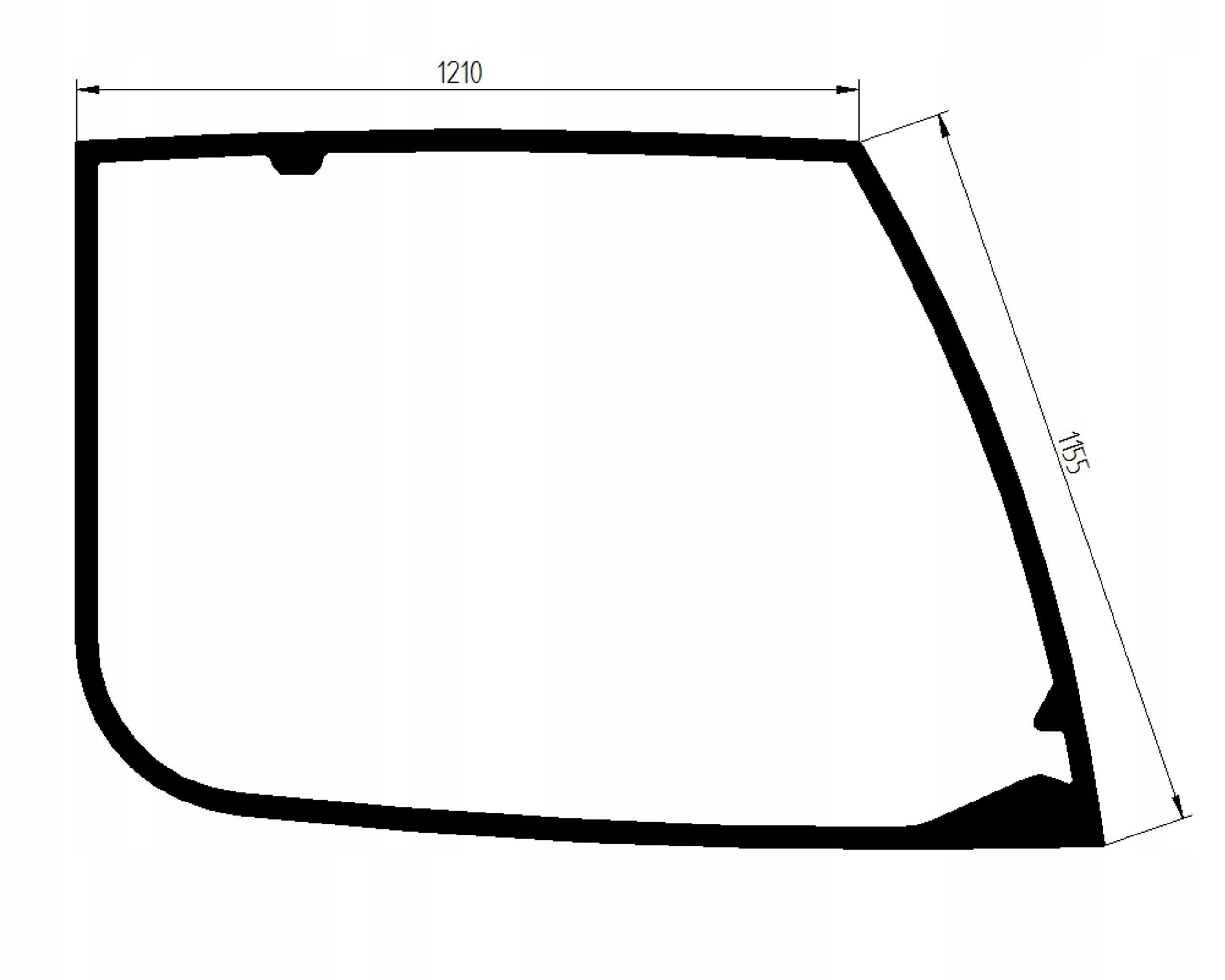 sklo bagr Liebherr boční pravý 10664606