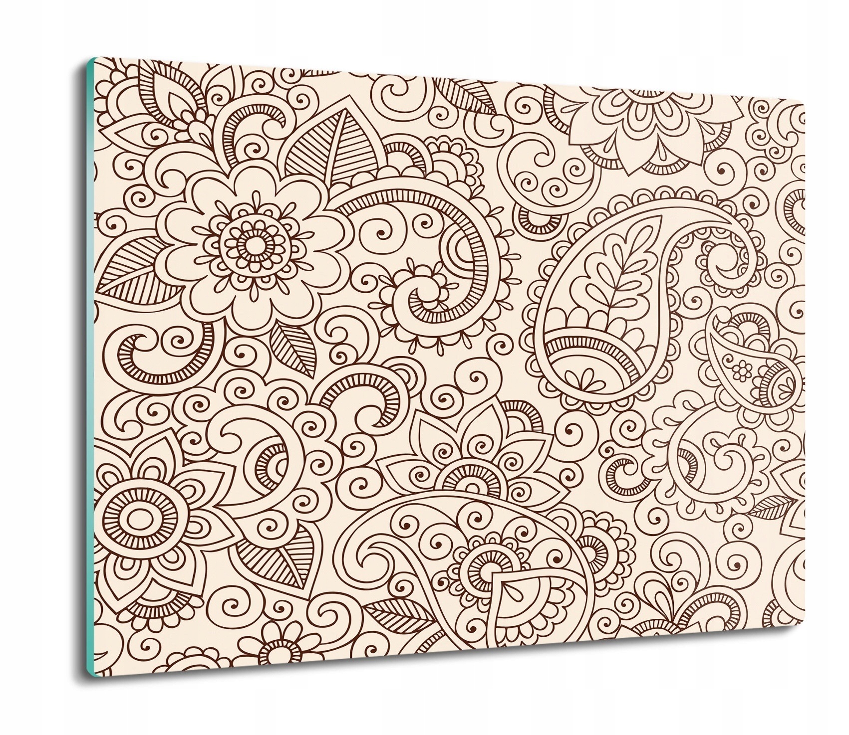 

Ornament henna wzór 60x52 deska na prezent szklana