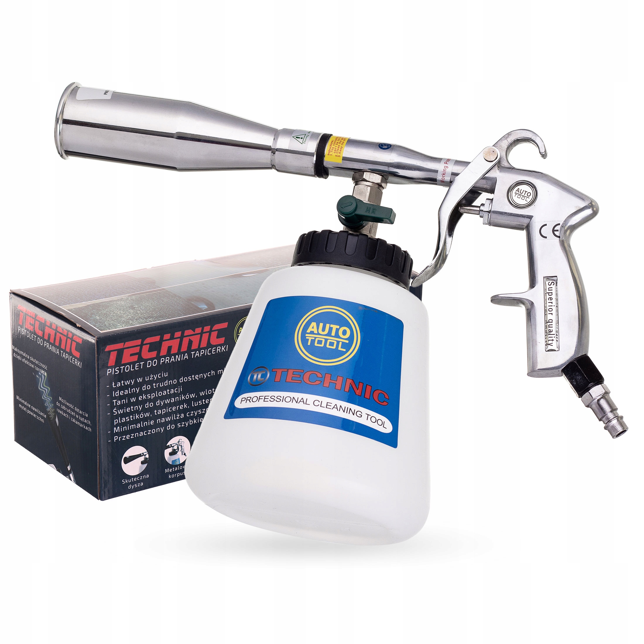 Prací Pistole Na Čalounění 1 L, Hliníková, Kovová Rotační Tryska