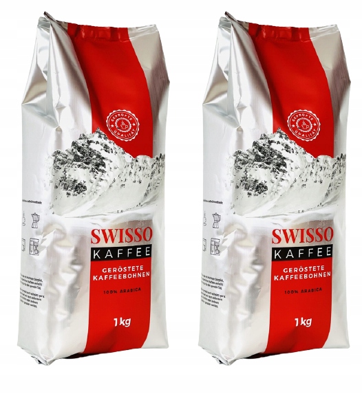 Kawa Ziarnista 100% Arabica Swisso Kaffee 2 kg De