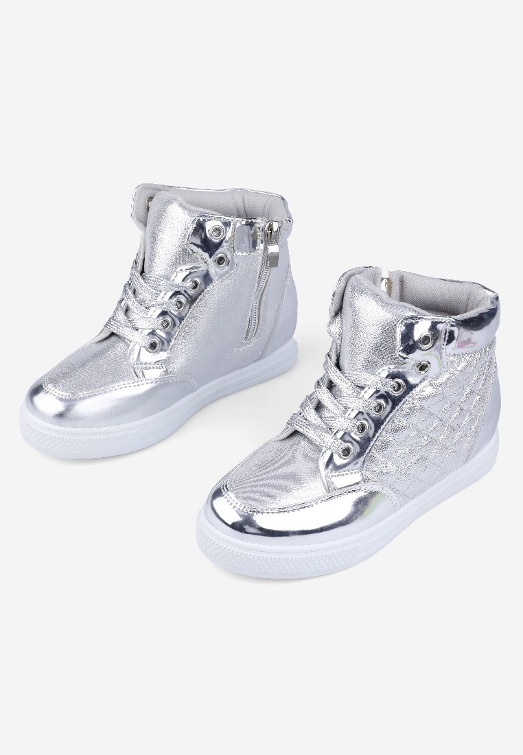 Серебряные ботинки детские Пинетки девочки кроссовки код производителя R08C-3 s35