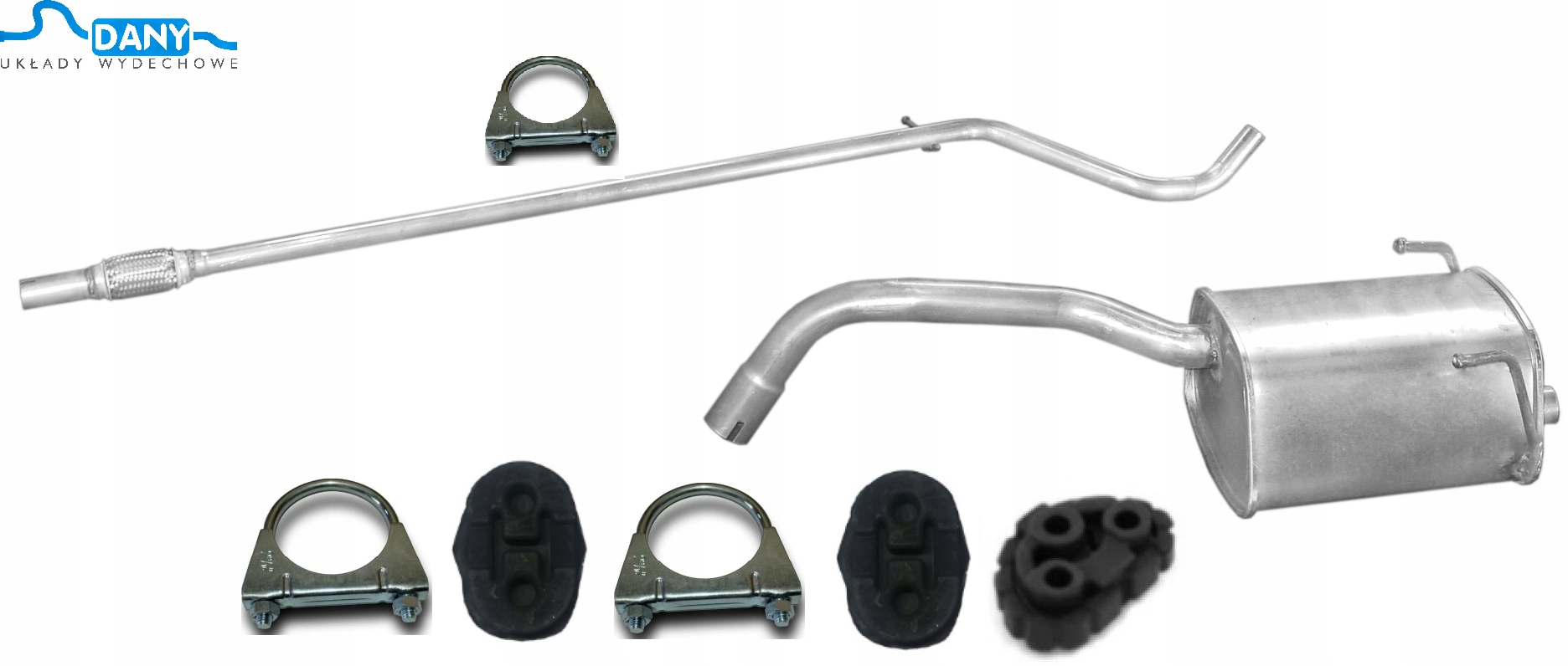 FIAT PANDA II 1.1 1.2 TŁUMIK KOMPLET