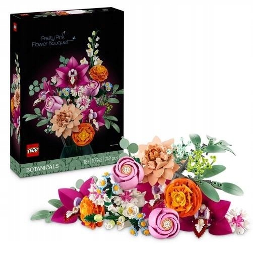 Lego(r) Botanicals 10342 – Krásná Kytice Růžových Květin