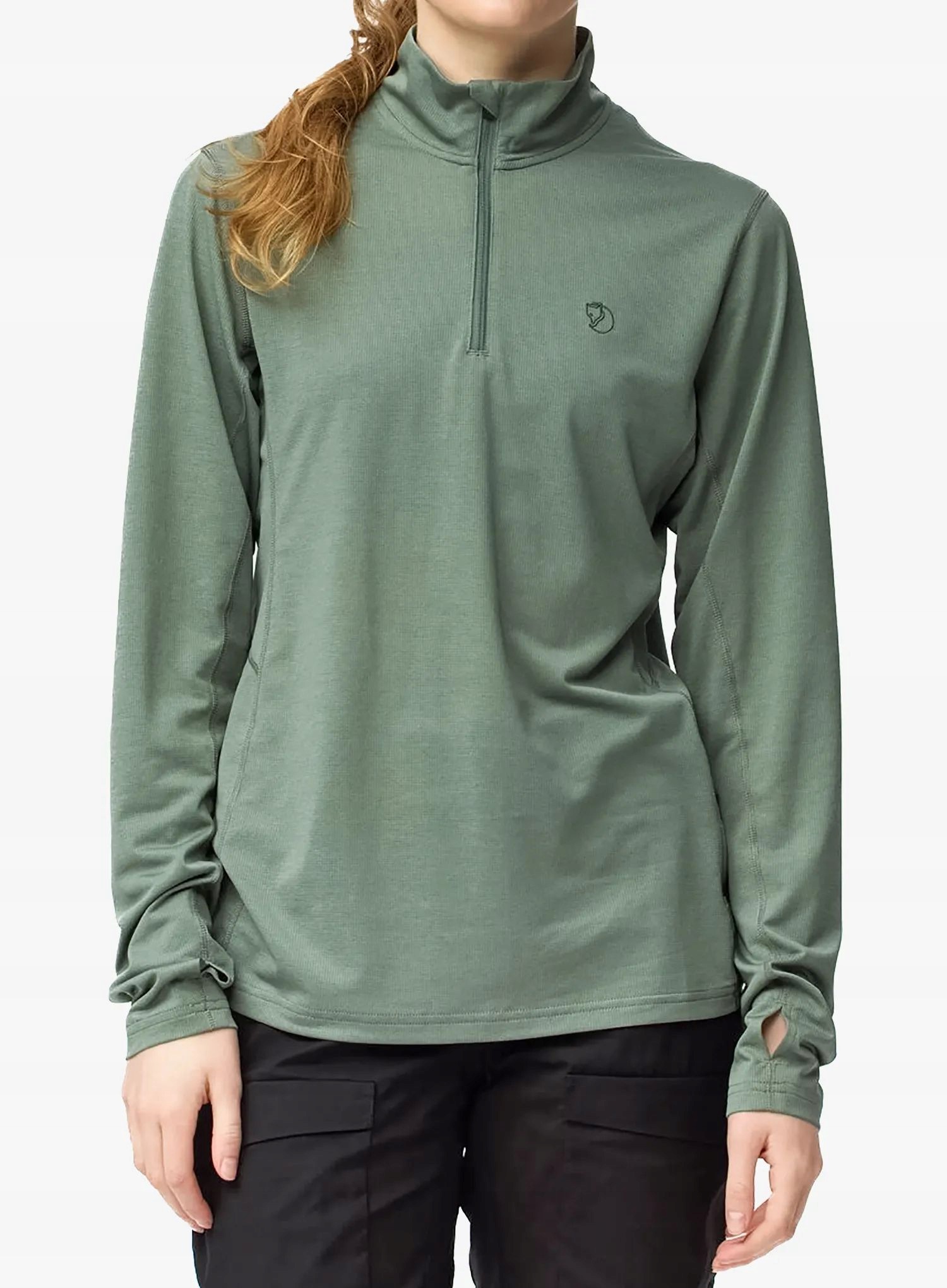 Dámská Mikina Fjallraven Abisko Day Hike Half Zip patina zelená S