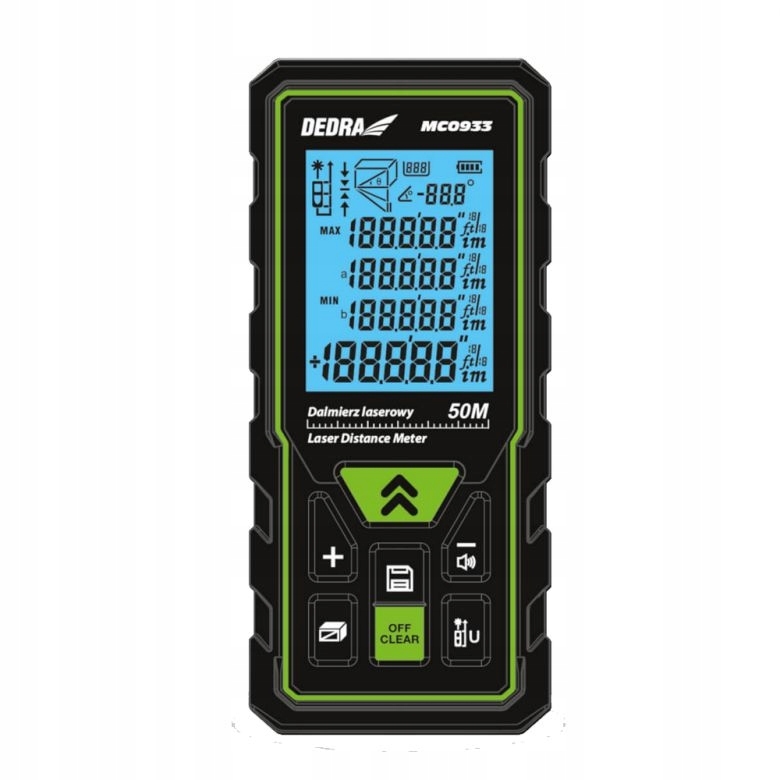 DEDRA poziomica laserowa i dalmierz walizka SAS+ Stopień ochrony IP54