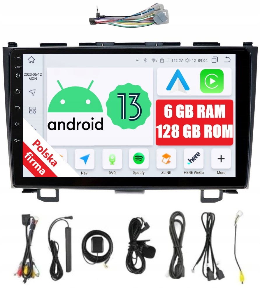 Rádio 2DIN Navigácia Android Honda Crv Cr-v 3 III 6/128 Gb Dsp Carplay Lte