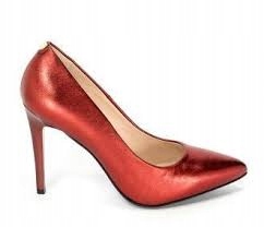 Bordově metalické kožené lodičky elegantní svatební lodičky Sala 38