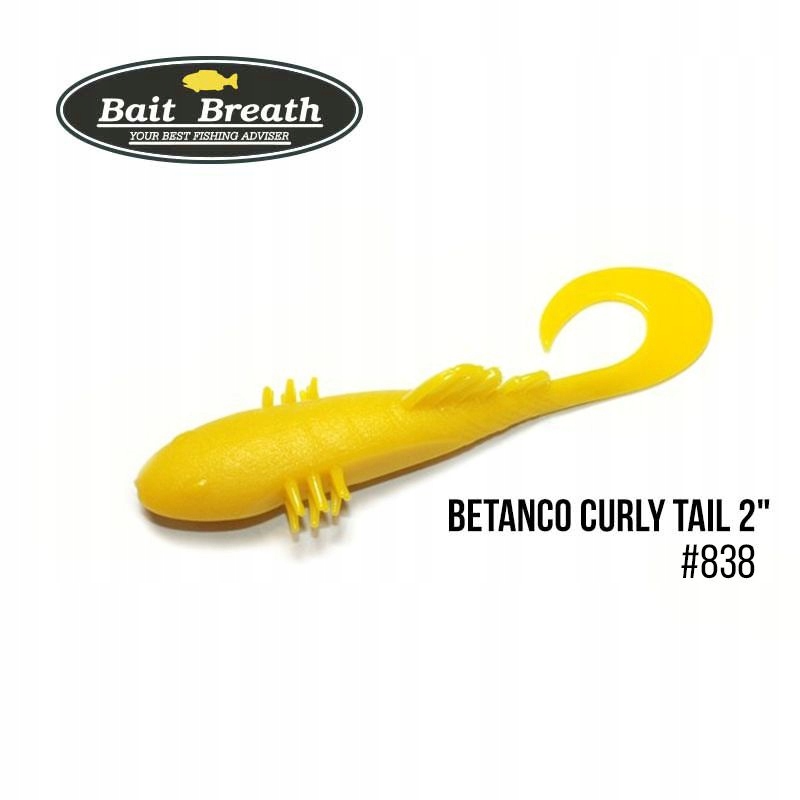 Przynęta miękka Bait Breath BeTanCo Curly Tail 2" S838 Banana Yellow (8szt)