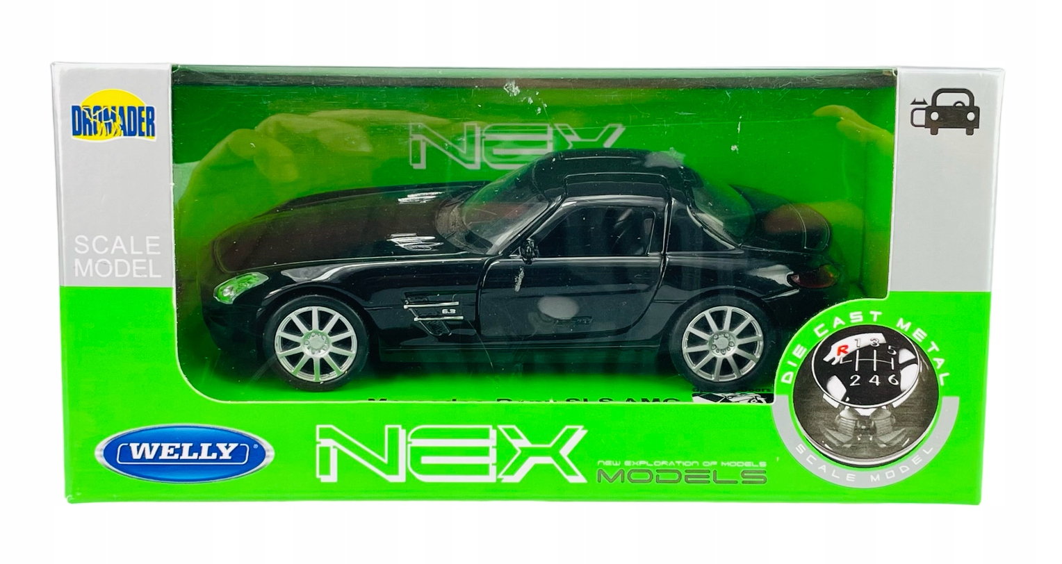WELLY MERCEDES-BENZ SLS AMG 1:34 NOWY METAL MODEL Bohater brak