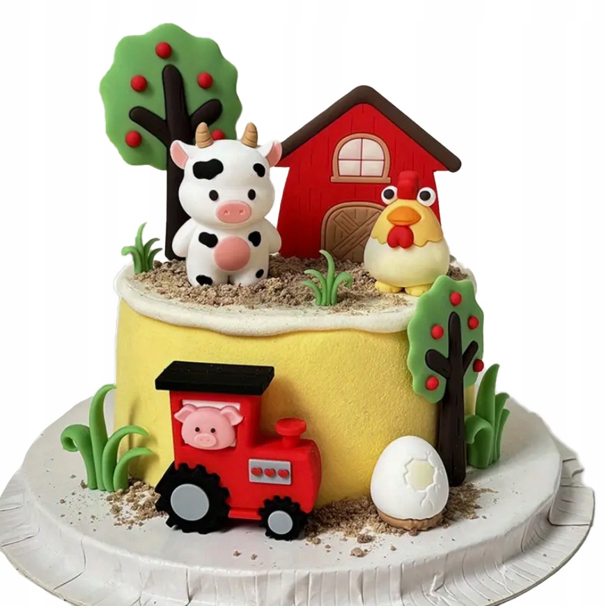 Velký XXL set figurek na dort Farma 15 dílků dekorace rok křtiny