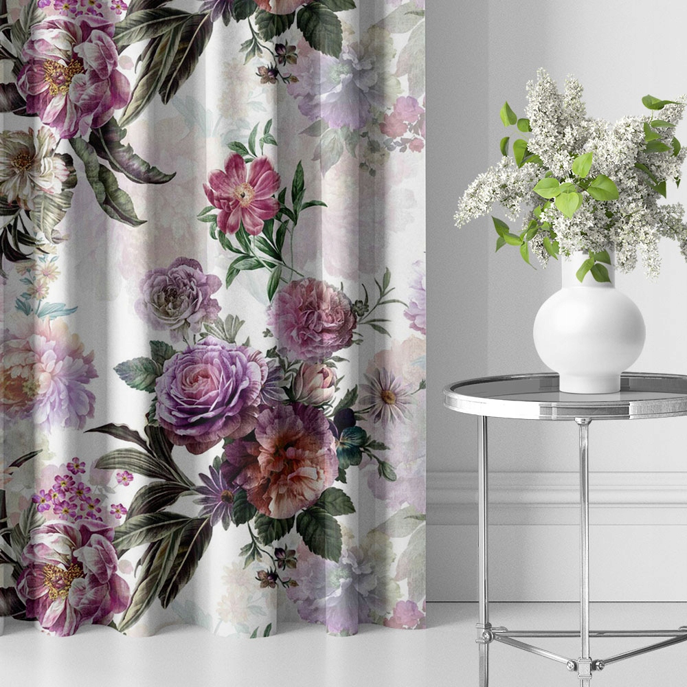 ZASŁONY LIŚCIE 150x280 ECRU TAŚMA Na Wymiar Stan opakowania oryginalne