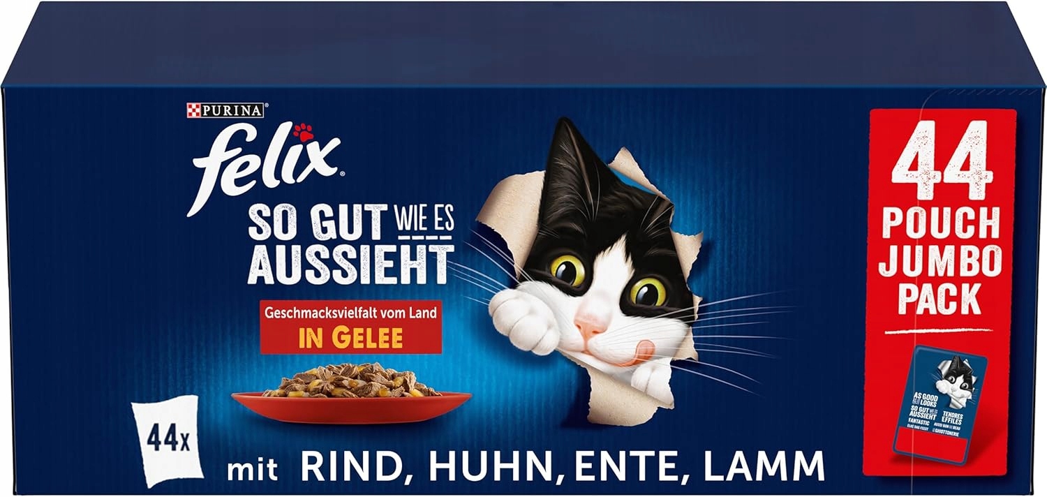 Levně Felix Krmivo pro kočky Dospělý Mix sáčků 3.74 kg Svaly Kůže Srst