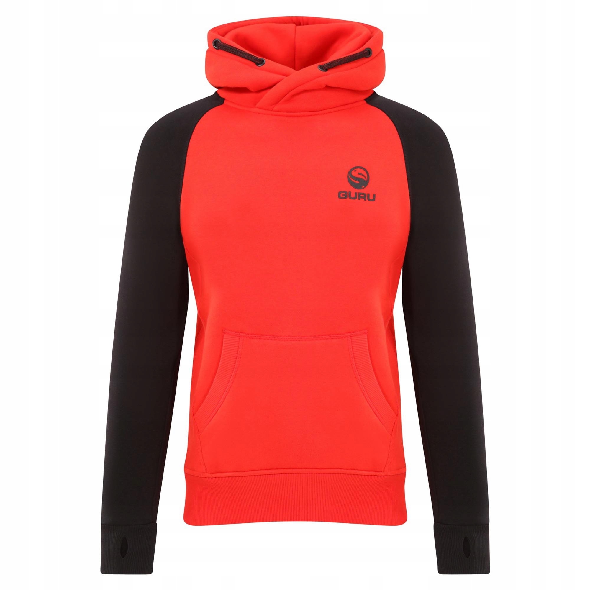 Mikina Rybářská S Kapucí Guru Hoodie Red/Black vel. S