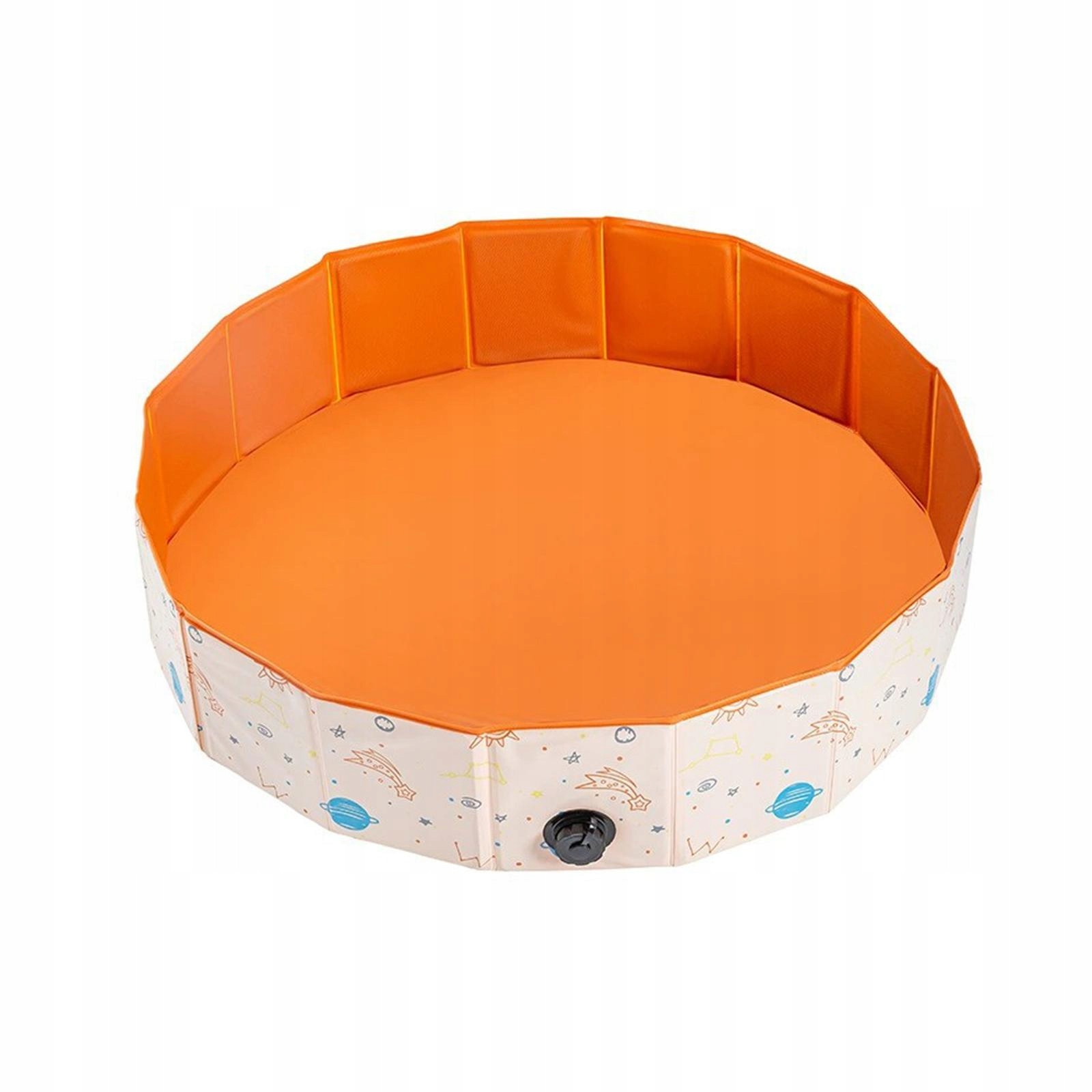 Skladací bazén pre psov Odolný bazén pre psov z PVC, detská vanička 80 cm x 20 cm oranžová
