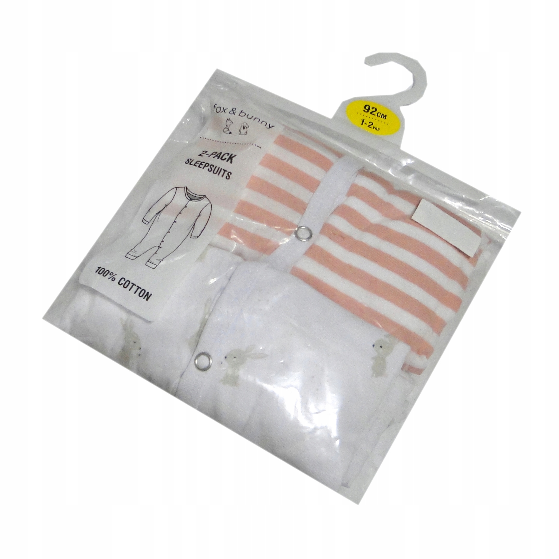 ŚPIOCHY 98 BODY PAJACYK DŁUGI RĘKAW 2-PACK