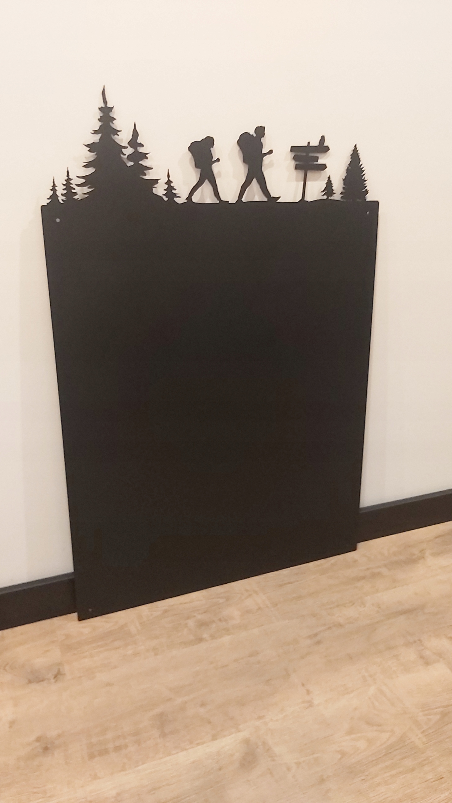 Na magnety Tabuľa kovová plechová Cestovanie pútnikov stromy hory 90x60 cm