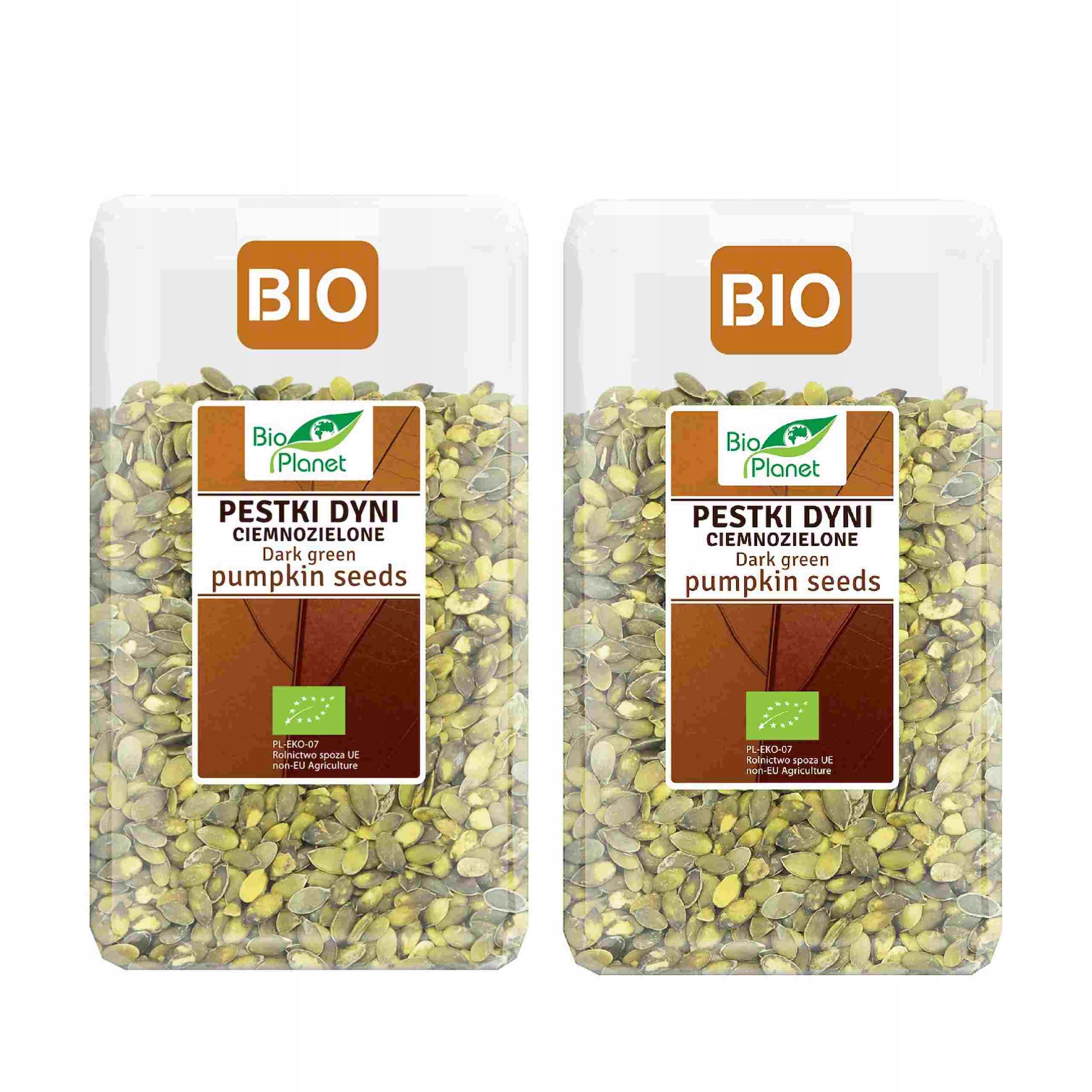 2x Pestki Dyni Ciemnozielone Bio 1 kg Bio Planet