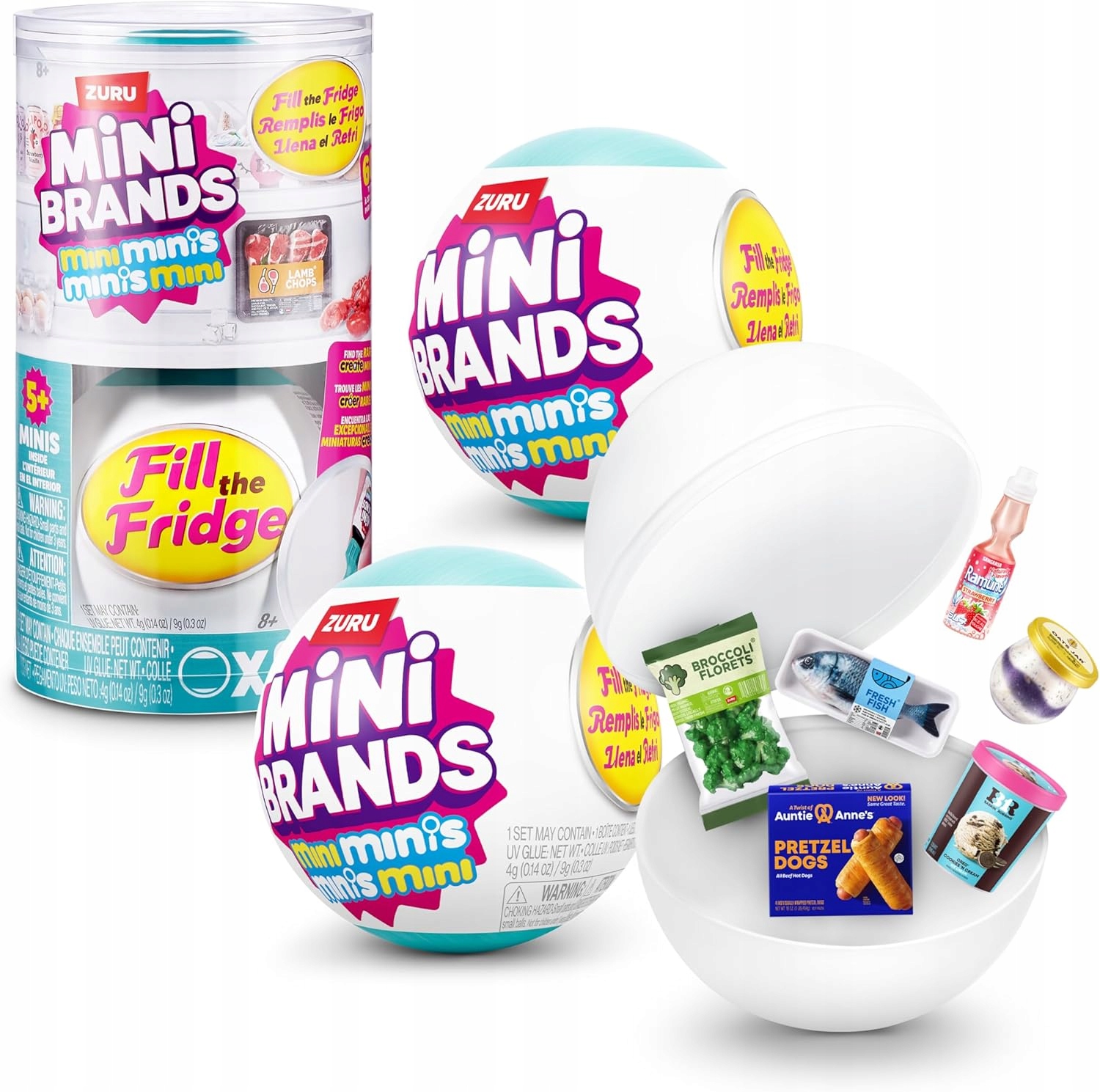 Mini Brands Fill The Fridge Series 1 2 Kapsuły Mini Produkty Zuru Lodówka