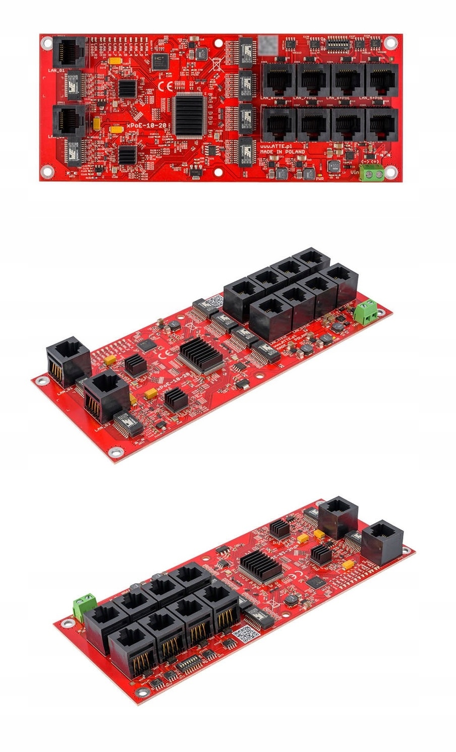 Switch PoE 18 Portů 16xPoE 16 Kamer Ip Napájecí Zdroj
