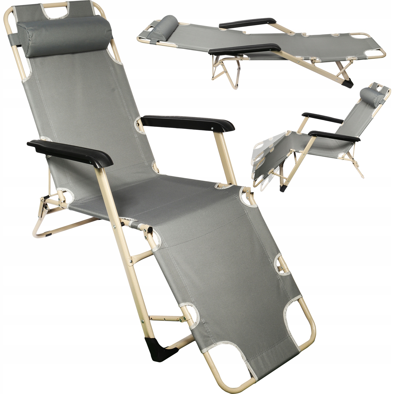 Ležadlo Skladacie Pohodlné na terasu do záhrady Premium