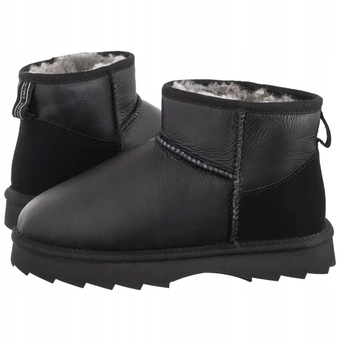 Dámské zateplené Kotníkové Boty Emu Sharky Micro Town Black W13154 Černé