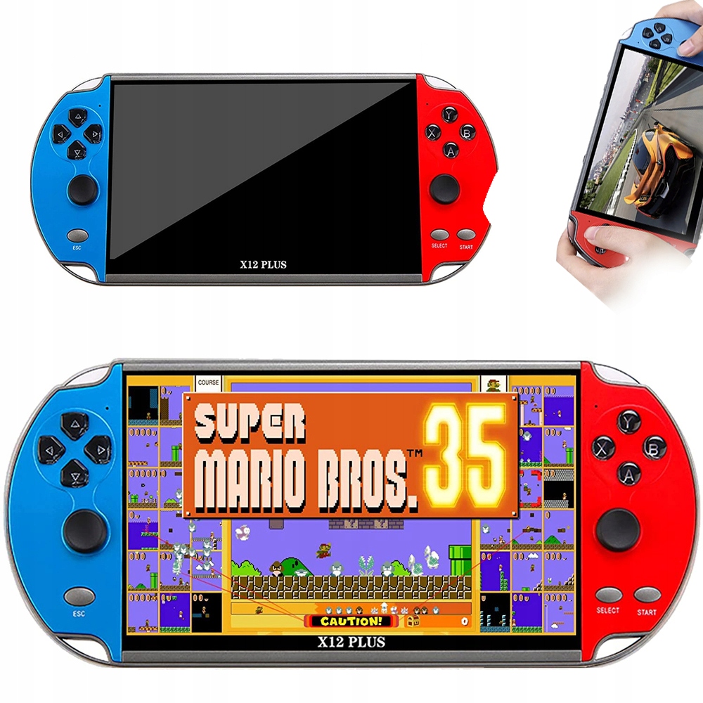 Konsola Do Gier Z 7'' Ekranem I Możliwością Pobierania Gier