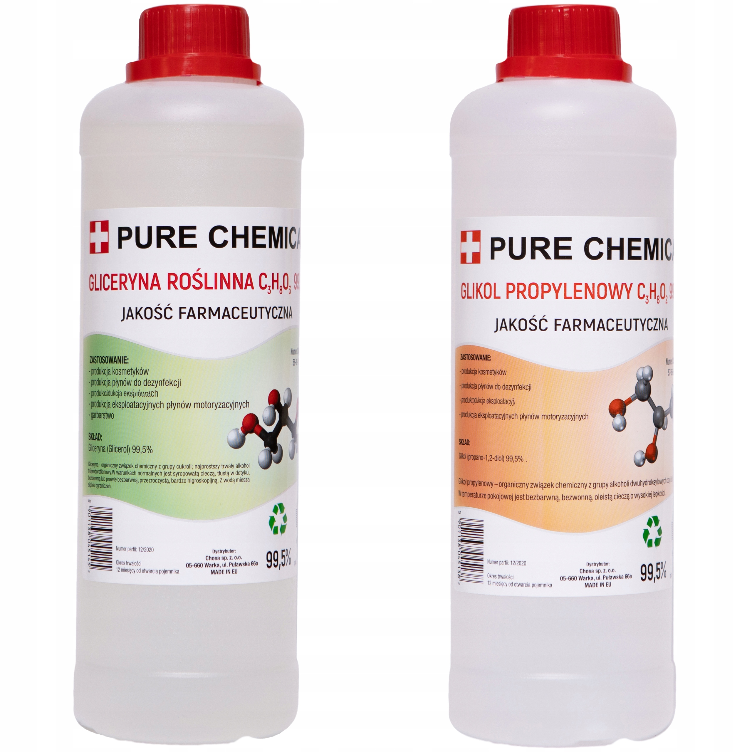 

Zestaw Gliceryna Glikol 2,3kg 2l