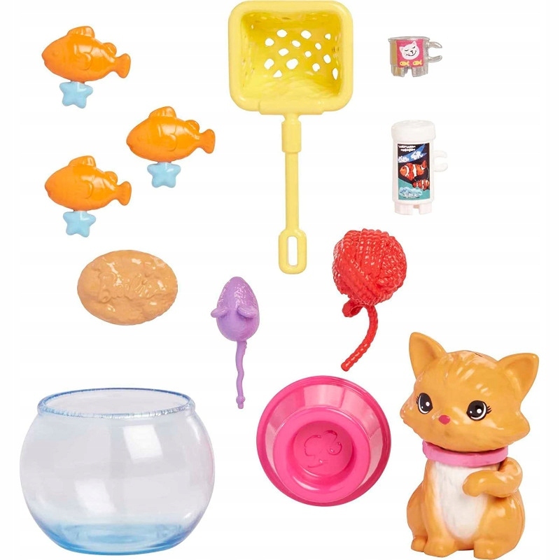 

Barbie Mini Figurka Kotek Ruchomy +akcesoria HKD83