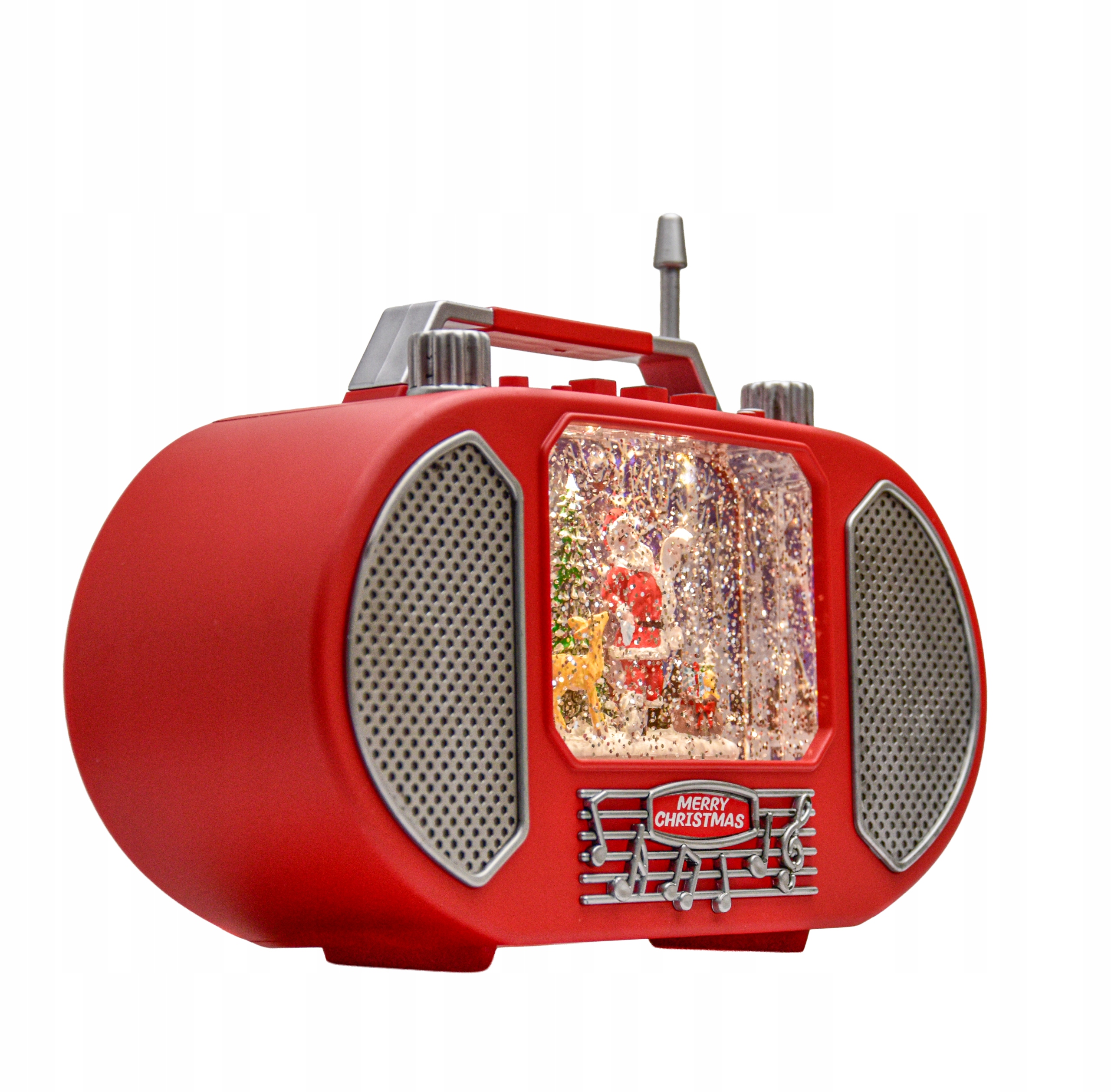 Vánoční Dekorace Lampion S Pozitivem Na Baterie Usb Rádio Mikuláš
