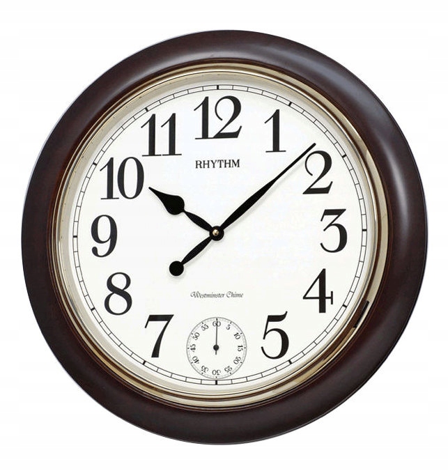 Veľké Nástenné Hodiny Rhythm 4x4 Westminster Bitie Melodie CMH755NR06 55 cm