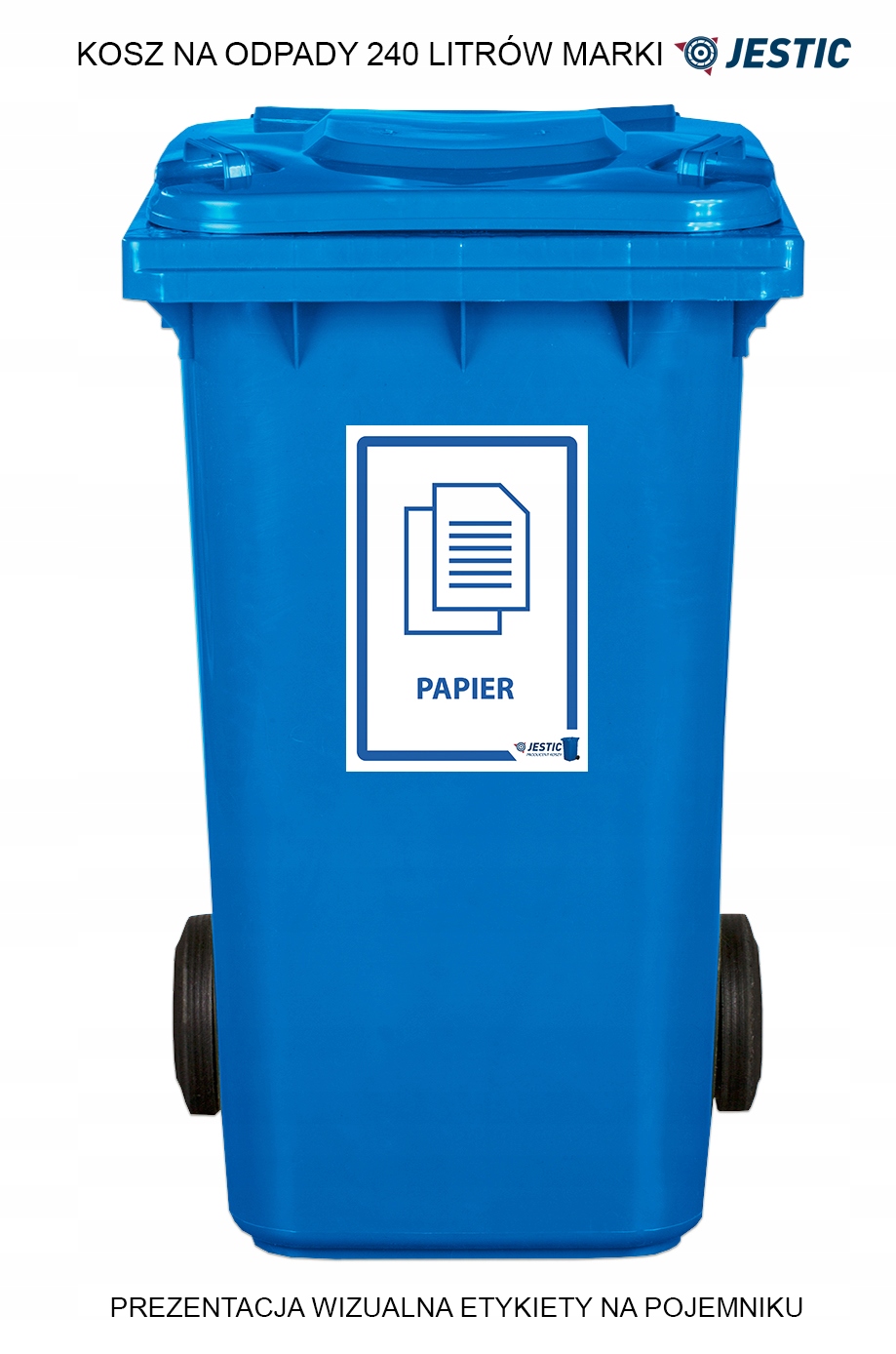 PAPIER - NAKLEJKA NA KOSZ SEGREGACJA ŚMIECI 30CM Kod producenta O-ETYKIETA PAPIER