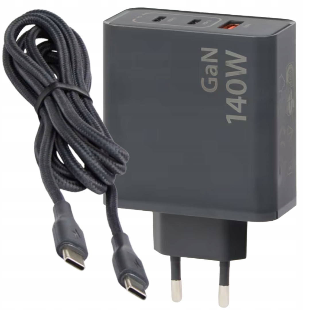 Ultra Szybkie ładowanie 140W Szybka Ładowarka kabel Potrójna Kostka