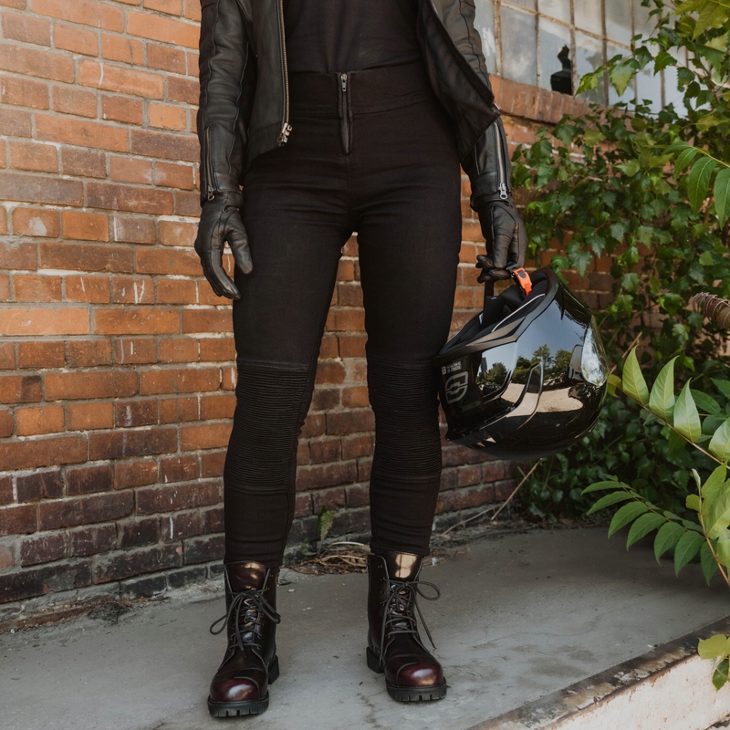 LEGINSY MOTOCYKLOWE OZONE CHICA LADY BLACK W28L30 Model CHICA-LADY-JP