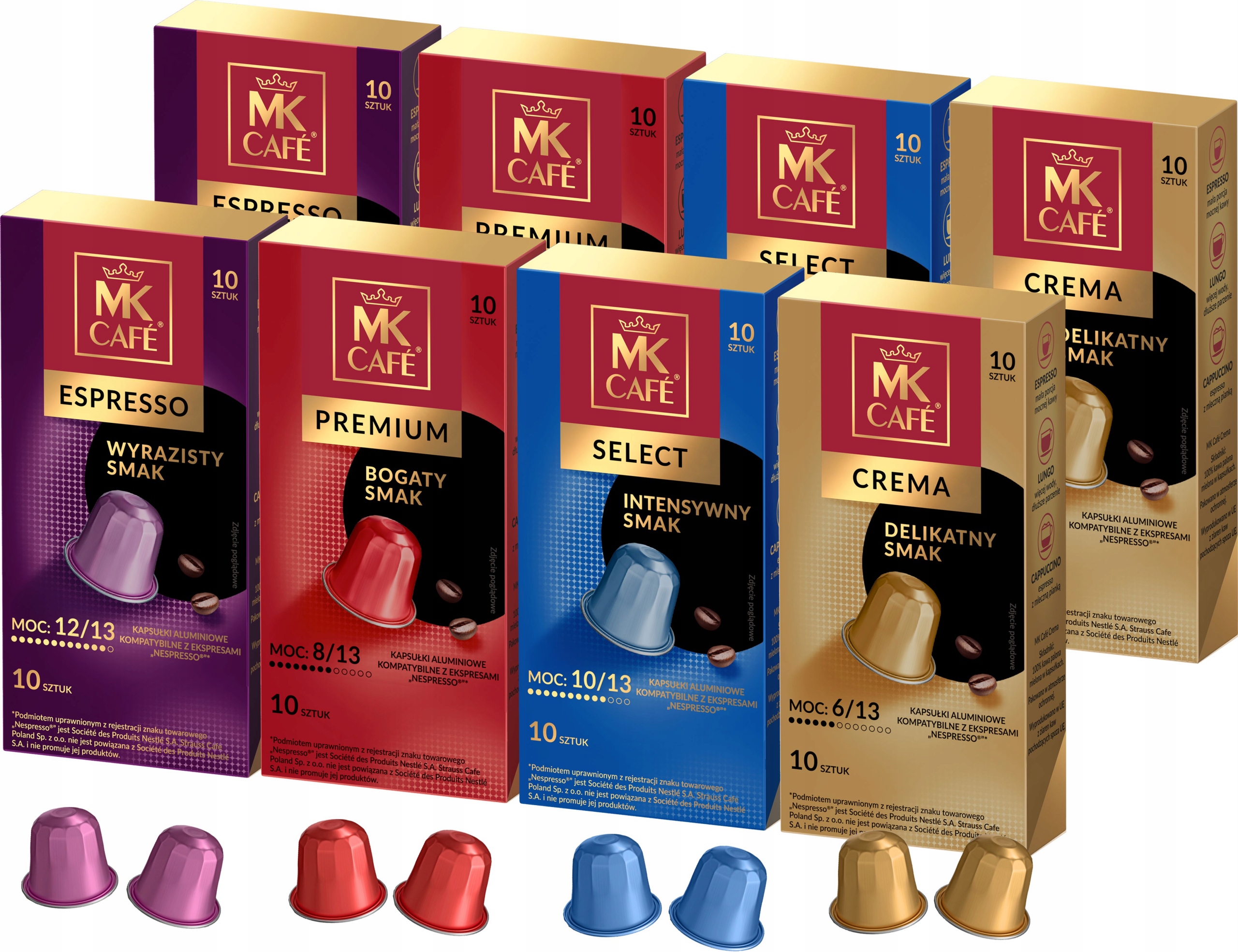 Levně Kapsle pro Nespresso Mk Cafe Sada 8 x 10 kusů